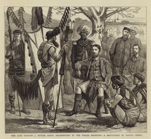 Il defunto capitano J Butler (assassinato dai Naga) che riceve una deputazione di capi nativi